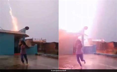 babes 69|Viral Video: Girl's Rain Dance Interrupted By Thunderbolt Scare.